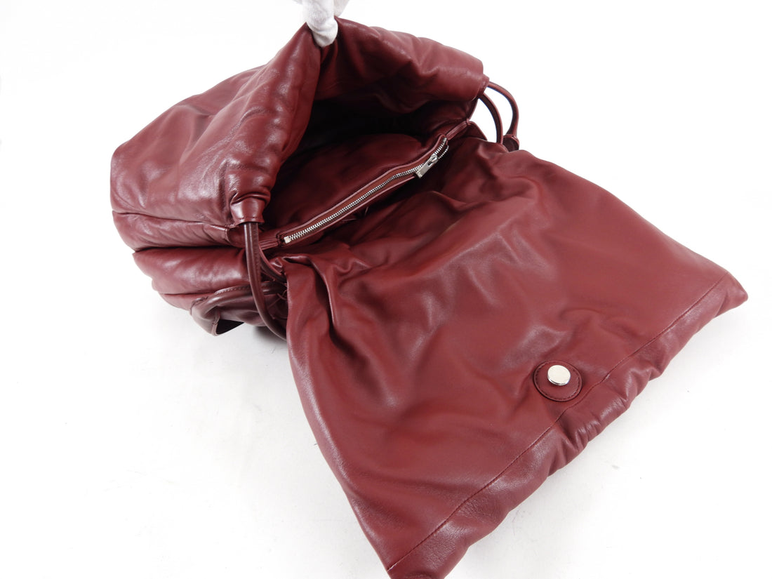 Celine Small Dark Red Pillow Shoulder Bag