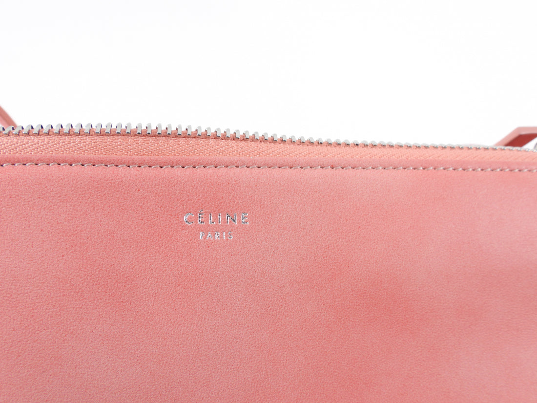 Celine Light Pink Leather Trio Crossbody Bag