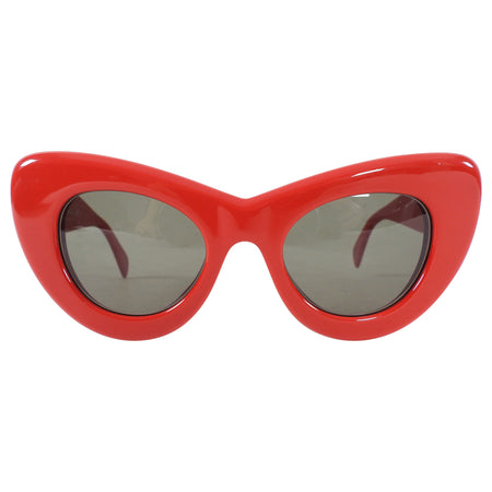 Celine Red Acrylic Cat Eye Sunglasses CL41055