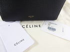 Celine Sangle Small Black Grained Leather Shoulder Bag