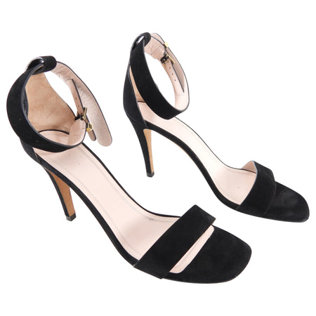 Celine Black Suede 95mm High Heel Sandals - 40 (9.5)