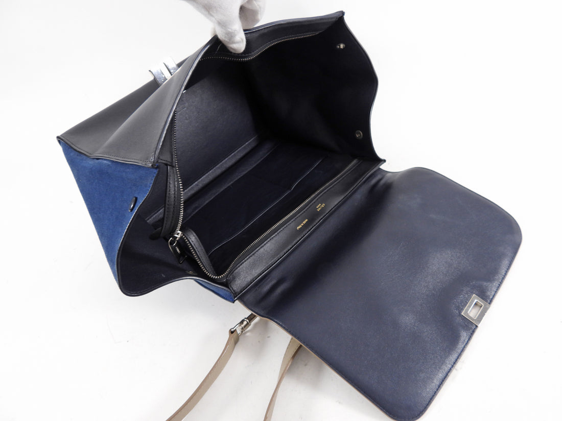 Celine Tricolor Trapeze Medium Two-Way Bag