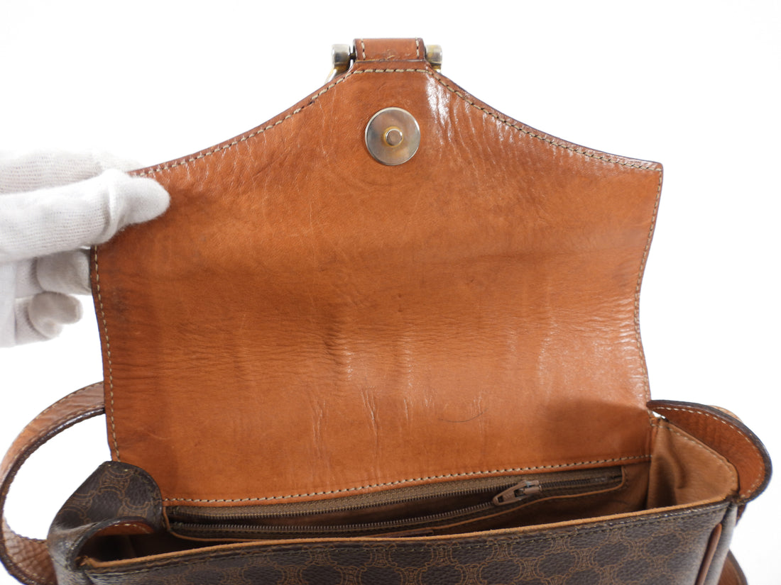 1980s Celine Brown Macadam Hand/Cross Body Handbag M171  Vintage crossbody  bag, Cross body handbags, Celine bags