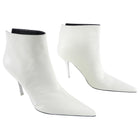 Celine Off White Slip On Pointy Toe Ankle Boots - 39