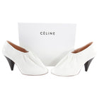 Celine Resort 2017 Phoebe Philo White Elastic Top Heels / Shoes - 37