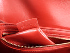 Celine Red Teen Triomphe Bag in Shiny Calfskin
