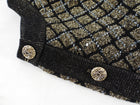 Chanel 20A Black and gold Shimmer Knit Cardigan Sweater - FR38