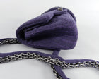 Chanel 07A Purple Knit Fabric Reissue East West Flap Bag