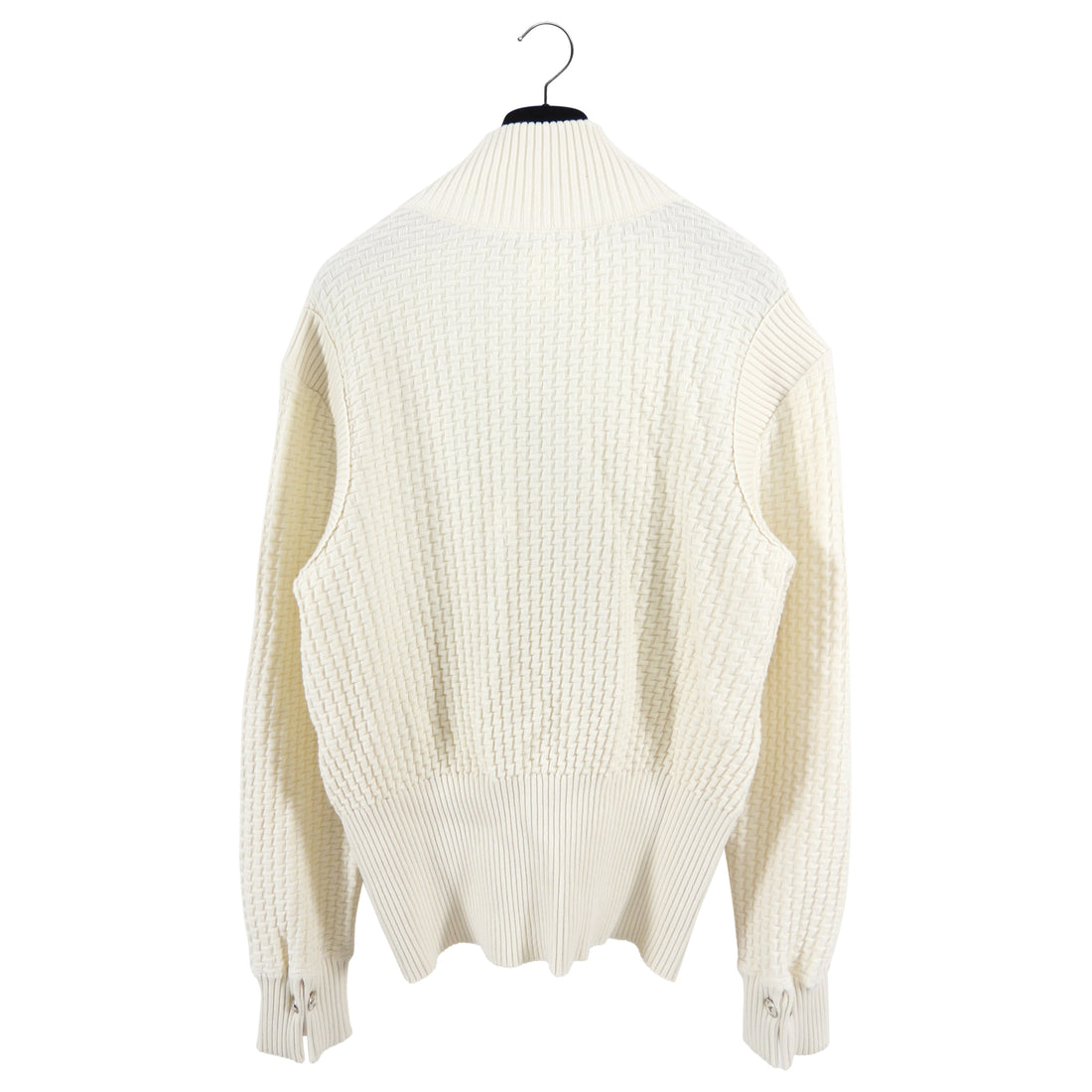 Chanel 13K Runway Ivory Knit Sweater with Necklace - FR40