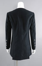 Chanel 14C Black Jacket with White Porcelain CC Buttons