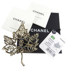 Chanel Fall 2018 Runway Gold and Blue Leaf Pin