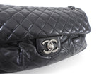 Chanel Black Leather and Ruthenium Soft Flap Bag