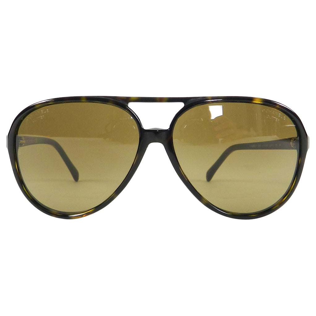 Chanel Rectangle Sunglasses CH5496B 56 Brown & Yellow Tortoise & Brown  Sunglasses