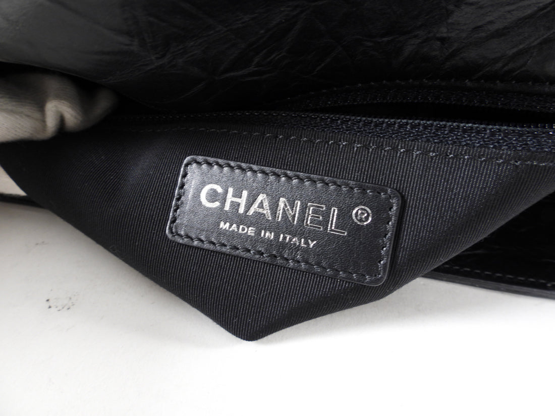 Chanel Casual Rock Airlines Black Aged Leather Backpack
