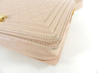 Chanel 17C Light Beige New Medium Quilted Caviar Boy Bag