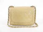 Chanel Vintage 1989 Beige Mini Classic Flap Crossbody Bag