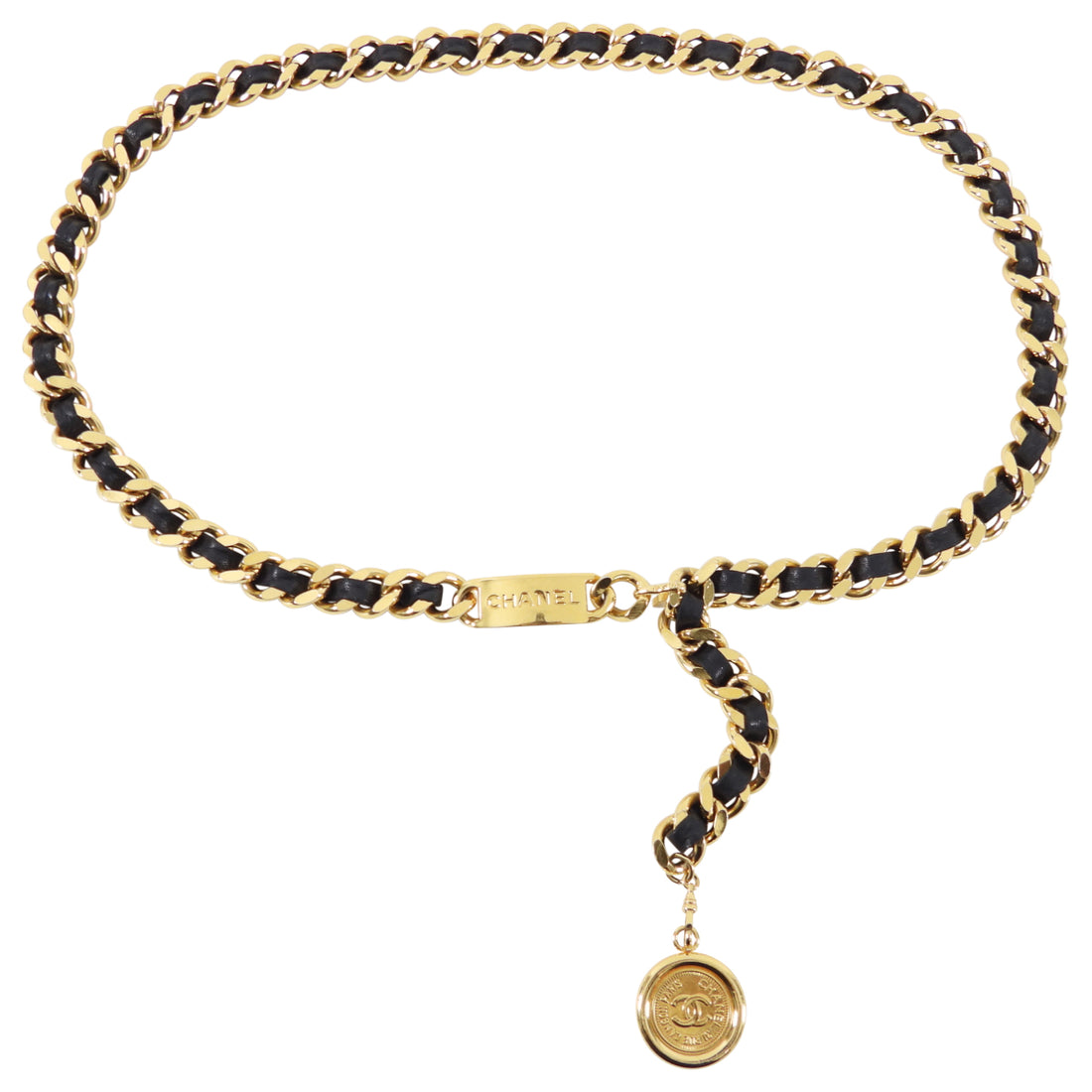 Chanel Vintage 1990's Single Braided Medallion Chain Belt – I MISS