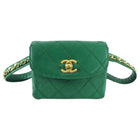 Chanel Vintage Early 1980's Green Belt Waist Bag