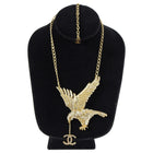 Chanel Vintage 2001 Spring Jewelled Eagle CC Drop Necklace
