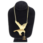 Chanel Vintage 2001 Spring Jewelled Eagle CC Drop Necklace