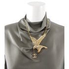 Chanel Vintage 2001 Spring Jewelled Eagle CC Drop Necklace