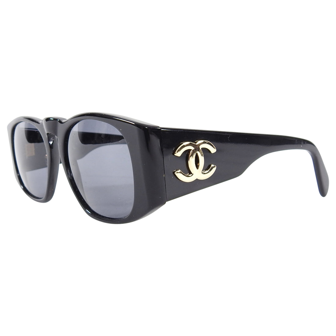 Chanel Vintage Classic Black CC Logo Sunglasses 0004