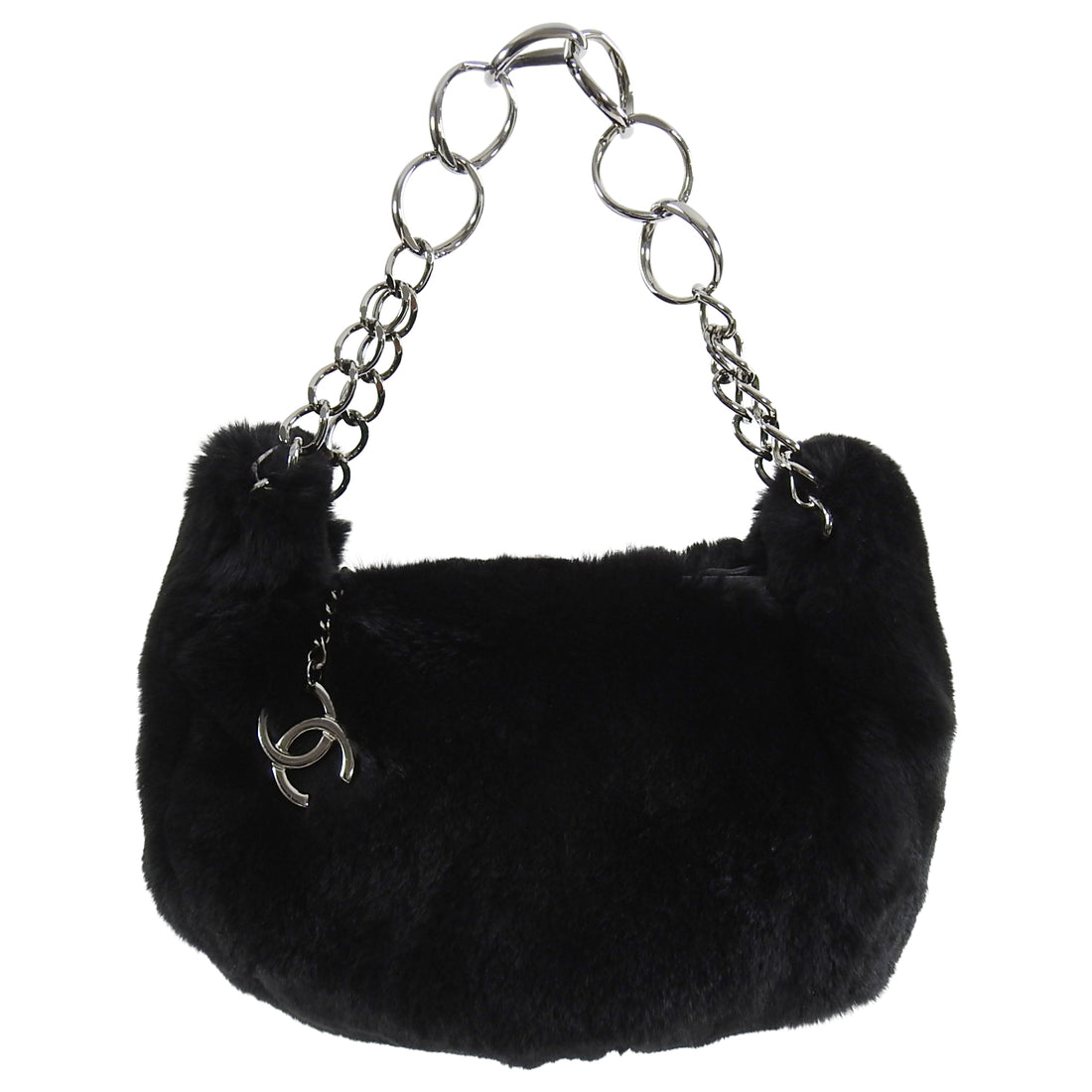 Chanel black fur bag Clearance