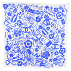 Chanel Blue and White CC Logo Silk 90cm Scarf