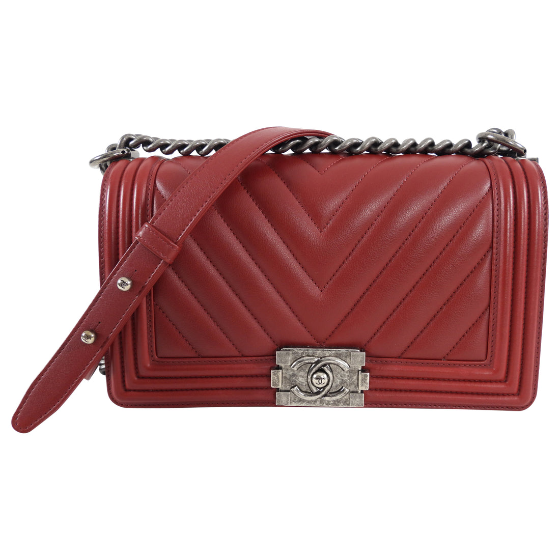 Chanel Chanel Boy Chevron Red Ruthenium - Tabita Bags – Tabita Bags with  Love