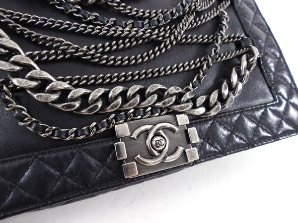 Chanel Paris Dallas Black Medium Boy Enchained Soft Bag – I MISS