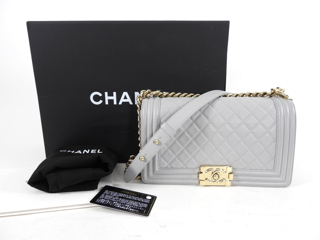 CHANEL  Bags  Beige Chanel Medium Boy Bag  Poshmark