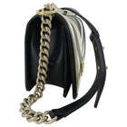 Chanel 16A Le Boy in Rome Medium Black and Gold Chevron Bag