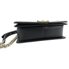 Chanel 16A Le Boy in Rome Medium Black and Gold Chevron Bag