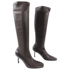 Chanel 05A Brown Stretch Lambskin Leather Tall Boots - 37