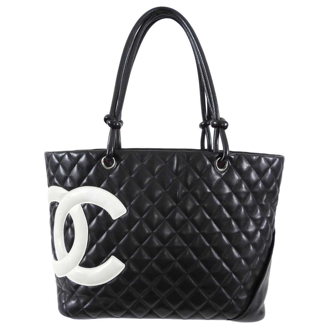 Chanel White and Black Small Ligne Cambon Tote Chanel | The Luxury Closet