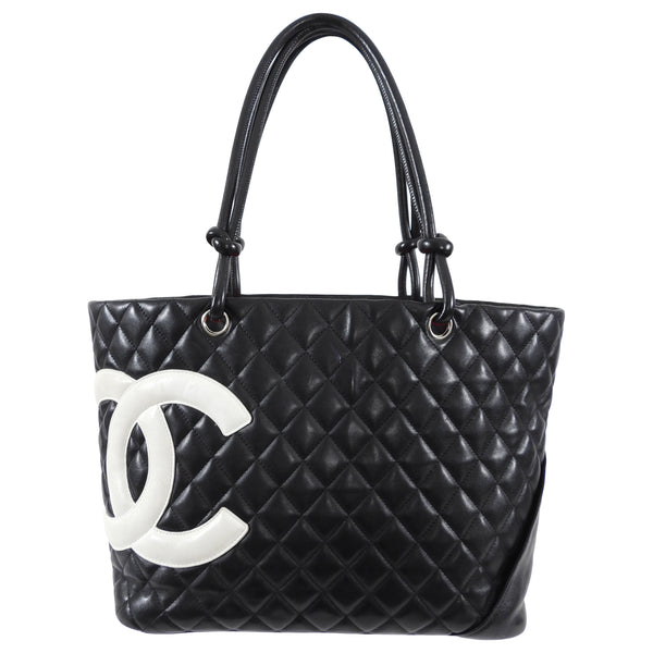 Chanel Vintage 2004 Cambon Black and White CC Tote Bag – I MISS YOU VINTAGE