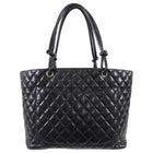 Chanel Vintage 2002 Cambon Black and White CC Tote Bag