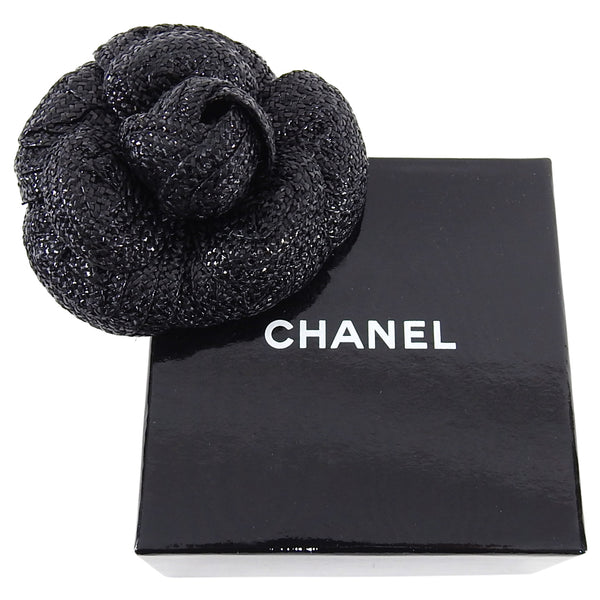 Chanel Tweed Camellia Brooch Chanel