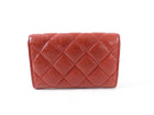 Chanel Red Aged Leather Reissue Card Holder