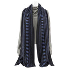 Chanel Vintage Fall 2000 Grey Blue Cashmere Scarf