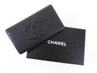 Chanel Black Caviar Timeless Bifold Yen Long Wallet