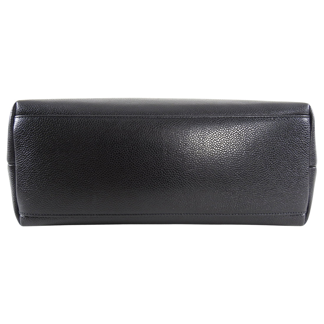 Chanel Vintage 1991 Black Caviar Leather CC Tote Bag