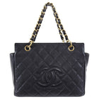 Chanel Vintage 2000 Black Caviar Small Timeless CC Tote Bag
