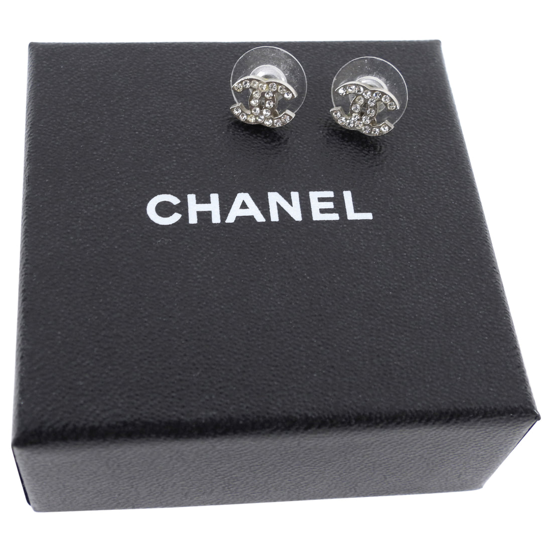 Chanel 14V Small Rhinestone Stud Earrings