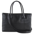 Chanel Executive Cerf Tote Black Leather SHW