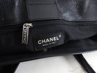 Chanel Executive Cerf Tote Black Leather SHW