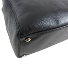 Chanel Executive Cerf Tote Black Leather SHW