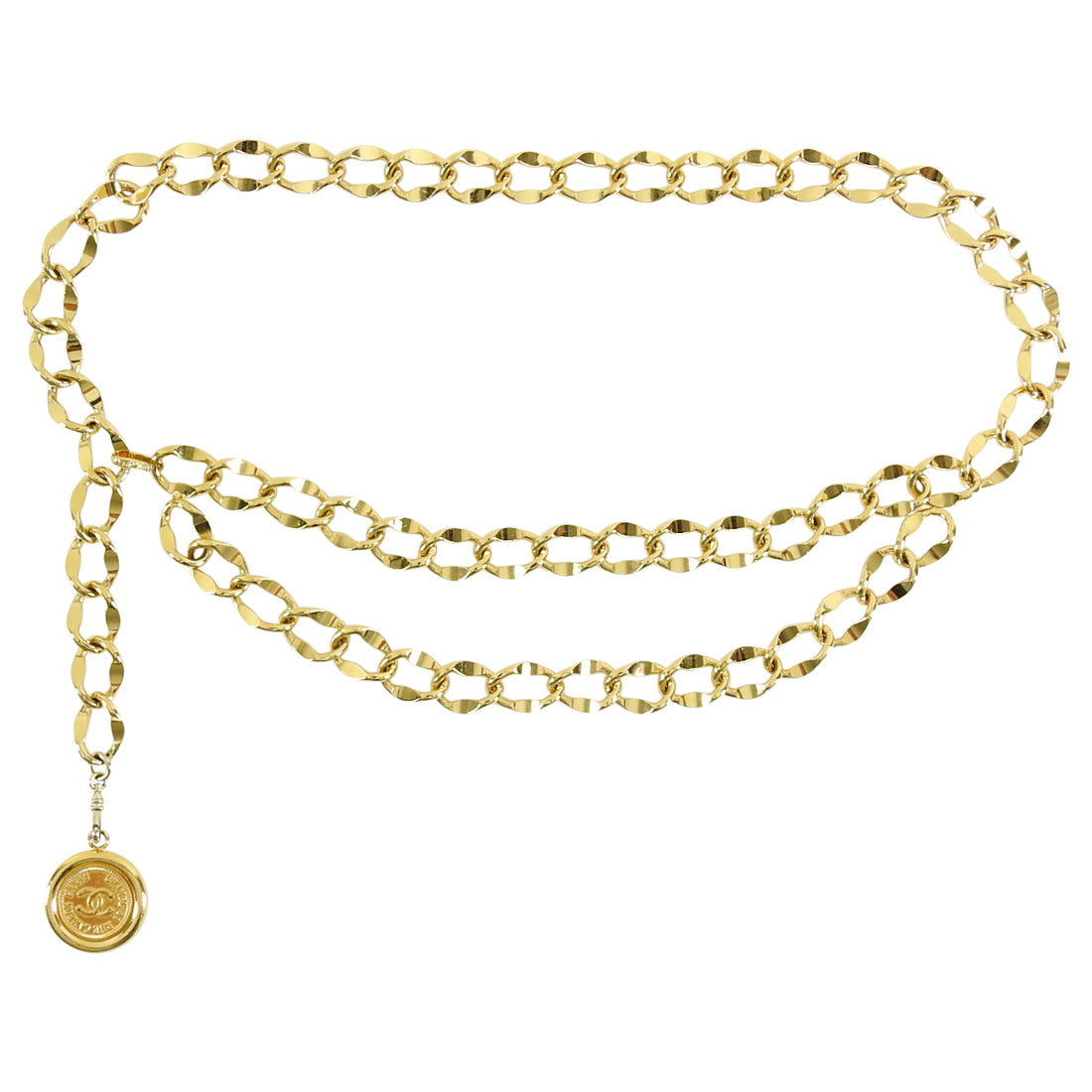 Chanel Gold Chain Double Belt with Medallion 1994 – como-vintage