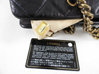 Chanel Black Leather Quilted Chain Tote Bag
