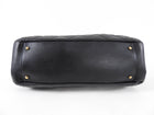 Chanel Black Leather Quilted Chain Tote Bag